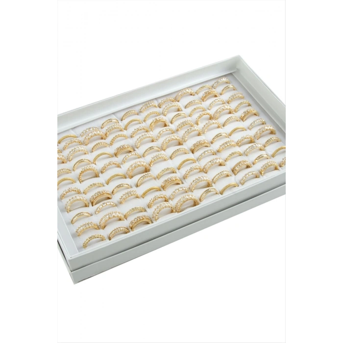 Karışık Lüks Baget Zirkon Taşlı Yüzük