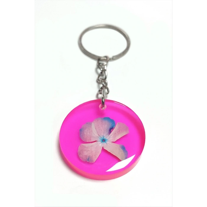 Kartopu Çiçeği Papatya Epoksi Anahtarlık