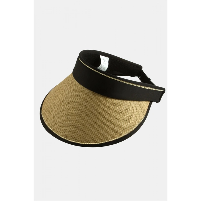 Kasketli Hasır Plaj Şapkası