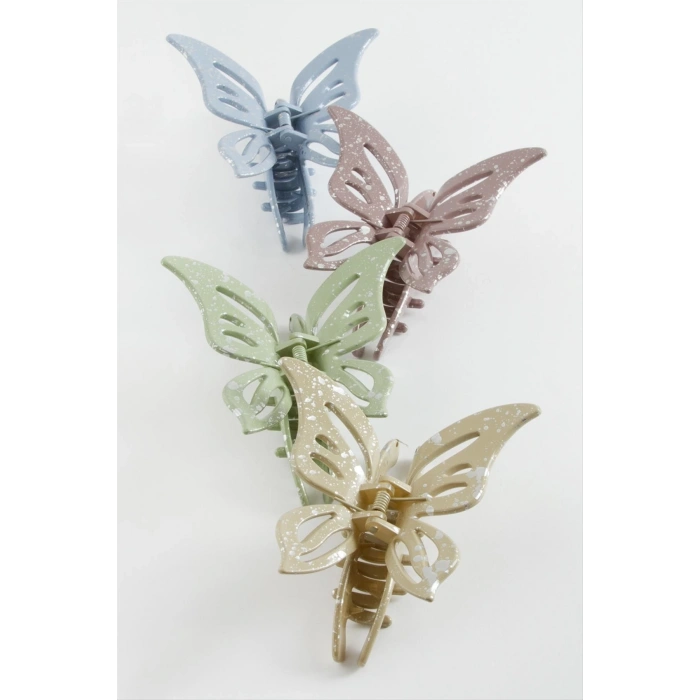 Kelebek Renkli Mandal Toka 8 cm