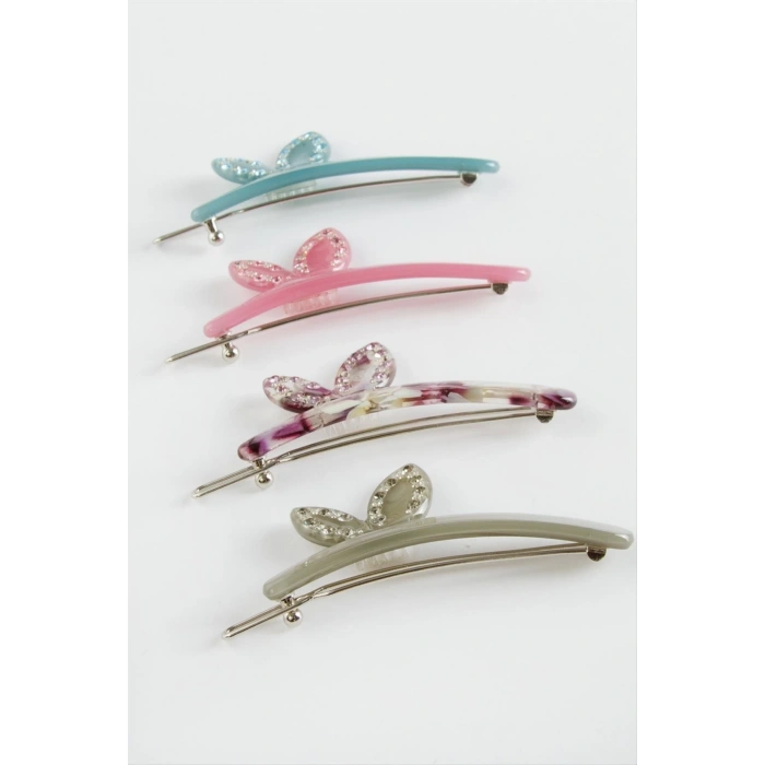 Kelebek Taşlı Klipsli Toka