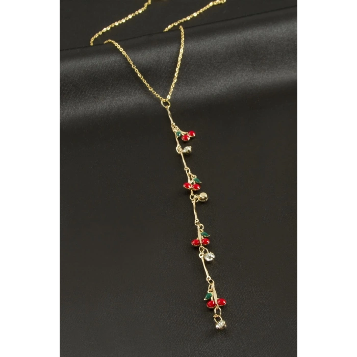 Kiraz Çelik Y Kolye