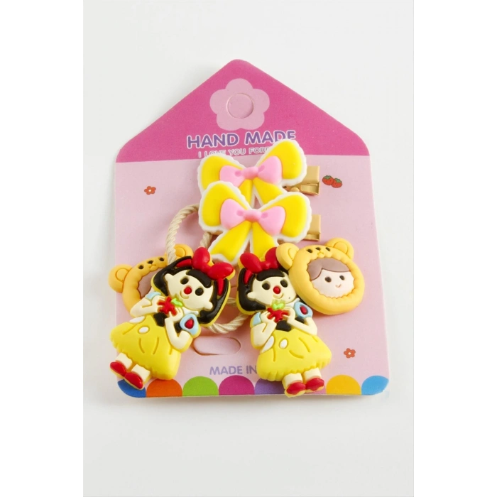 Kız Çocuk Pens Lastikli Toka 6 Adet