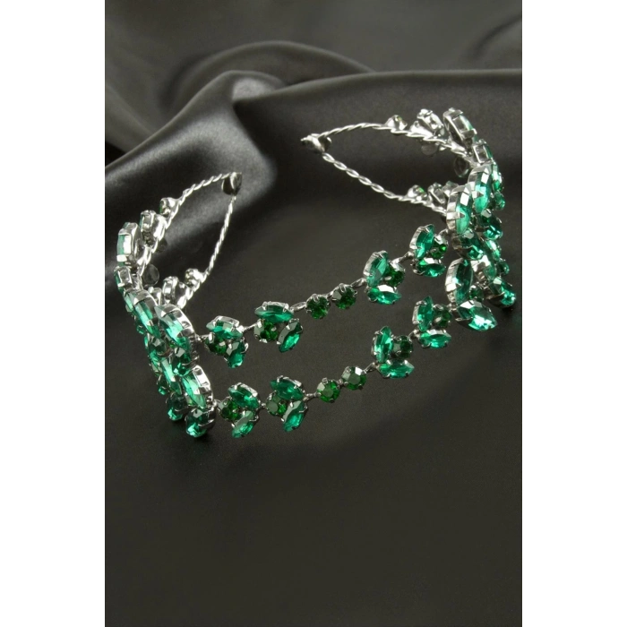 Kristal Taşlı Eğilebilir Saç Aksesuarı