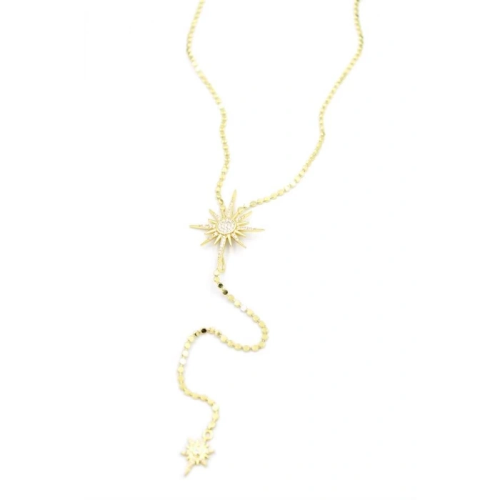 Kuzey Yıldızı Y Kolye - Altın