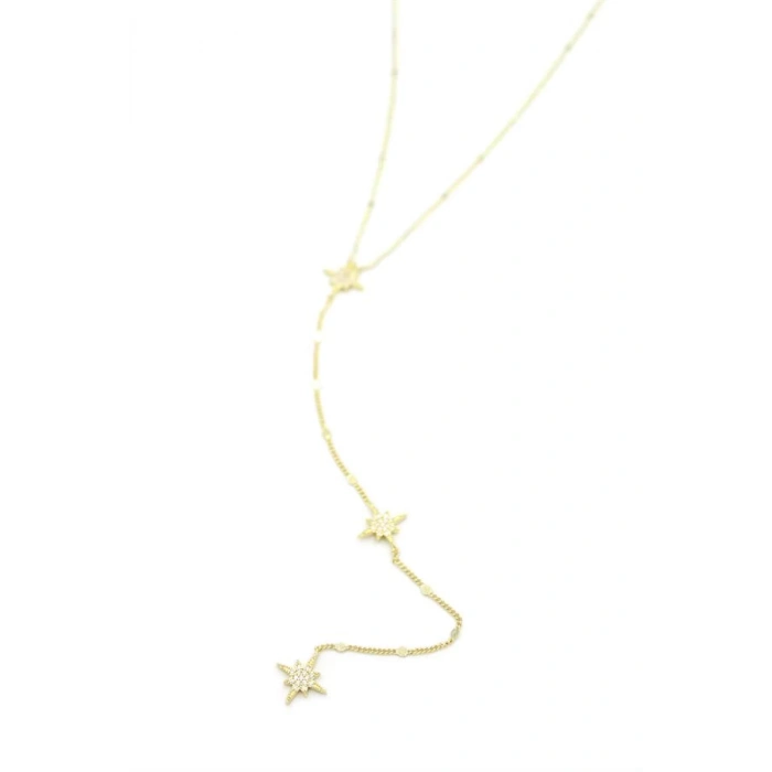 Kuzey Yıldızı Y Kolye - Altın