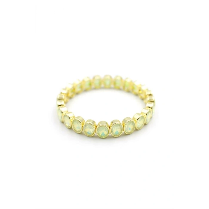 Lastikli Taşlı Bileklik - Yeşil