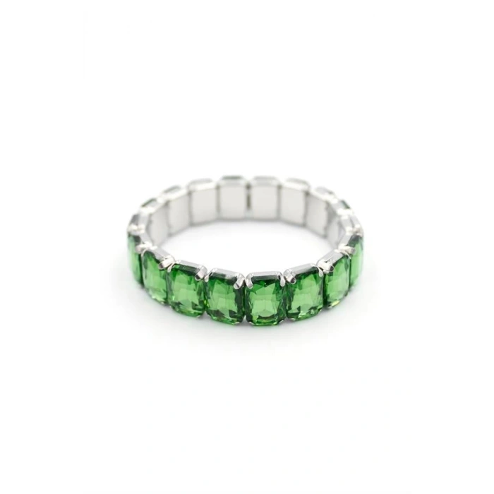 Lastikli Taşlı Bilezik - Yeşil