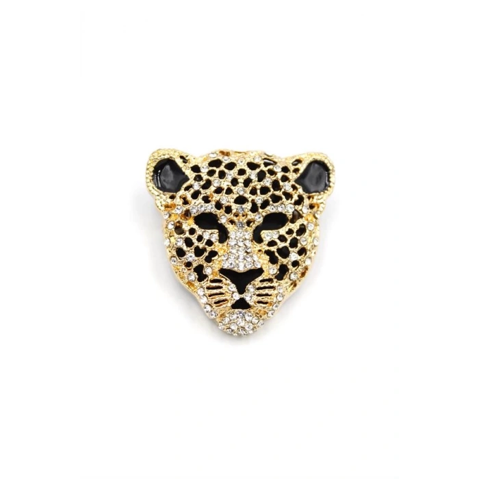 Leopar Broş - Altın