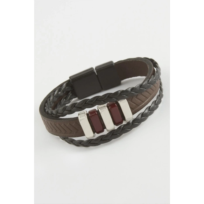 Mıknatıslı Orjinal Deri Bileklik