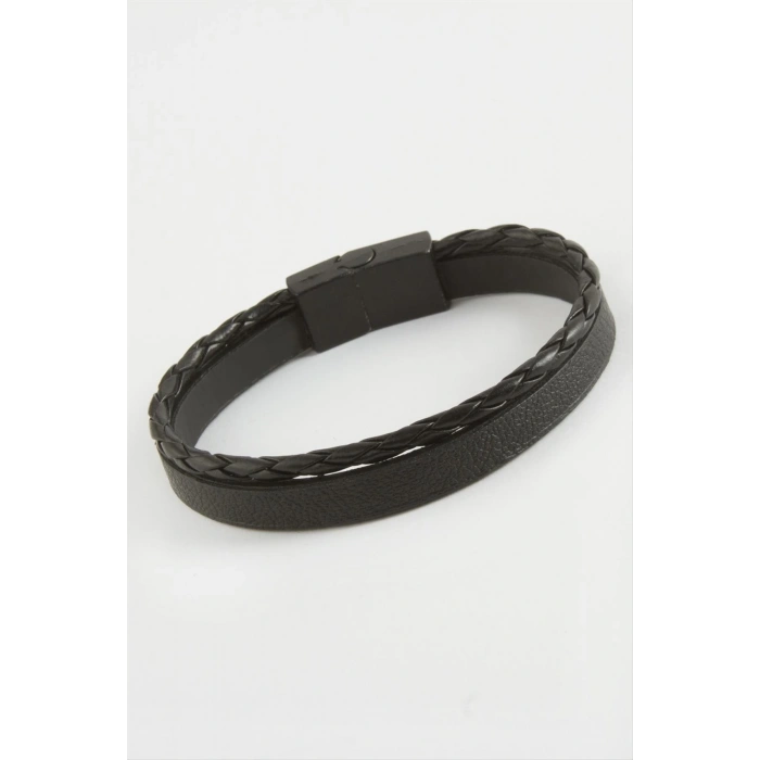 Mıknatıslı Orjinal Deri Bileklik