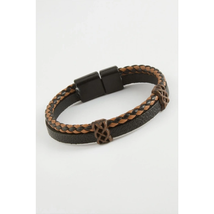 Mıknatıslı Orjinal Deri Bileklik