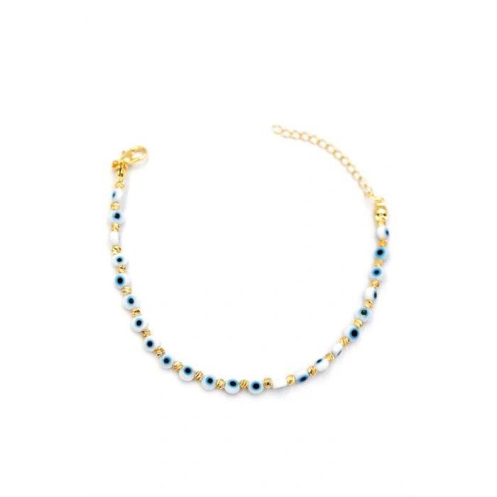 Nazar Boncuk  Bileklik - Beyaz