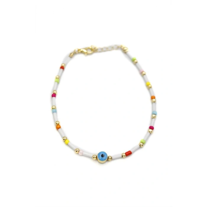 Nazar Boncuklu  Halhal - ÇOK RENKLİ