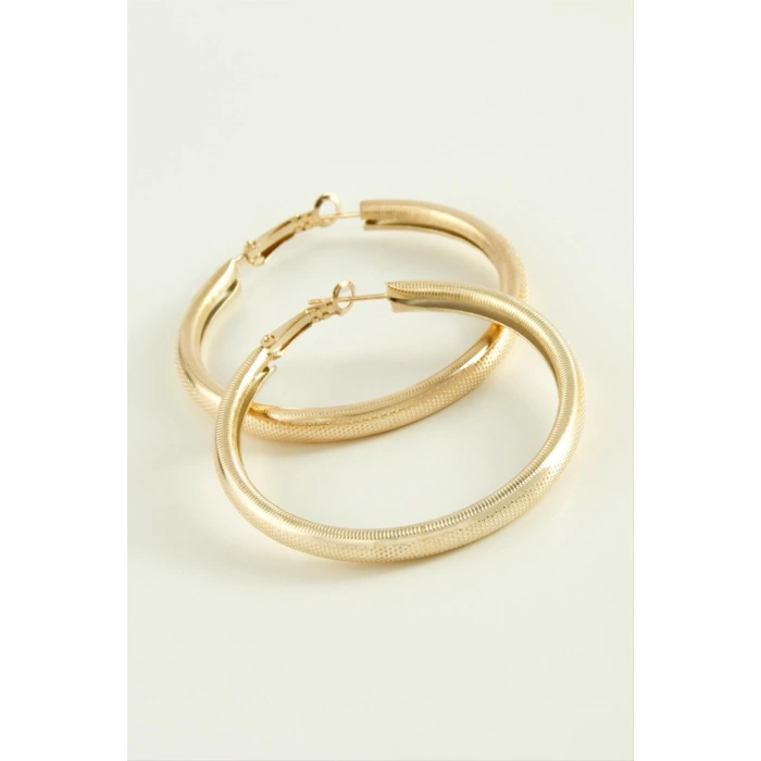 Noktalı Halka Küpe 4,5 cm