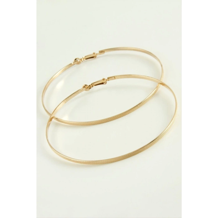 Noktalı Metal Halka Küpe 9-10 cm