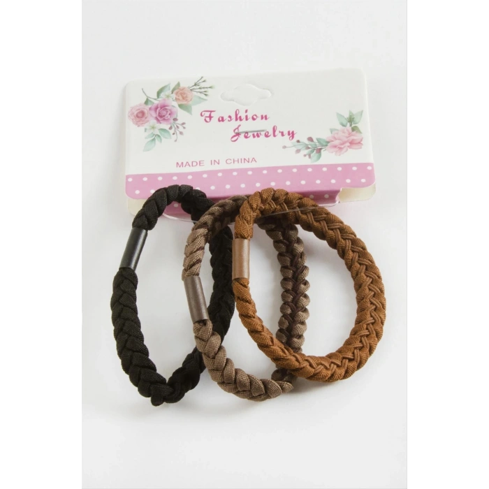 Örgülü Lastikli Toka 3 Adet