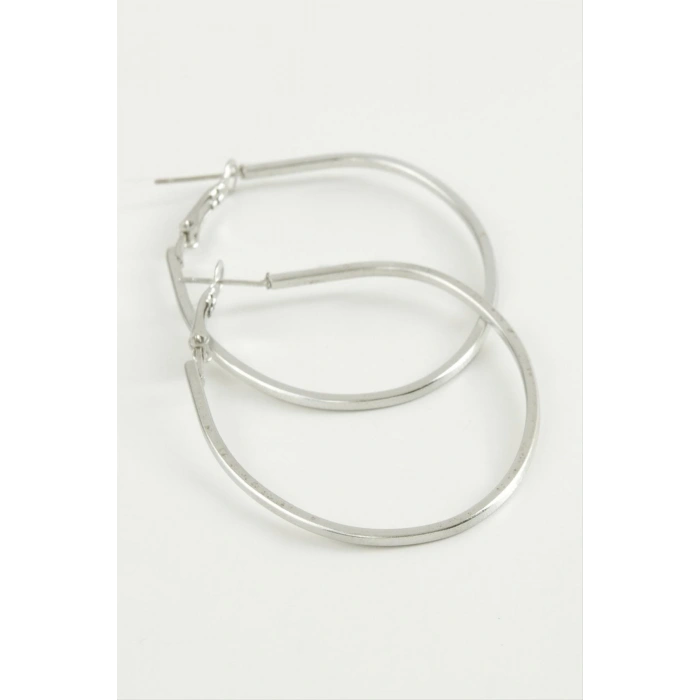 Oval Halka Küpe 5 cm