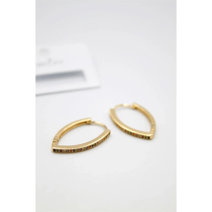 Oval Halka Küpe - Altın