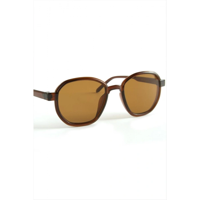 Oval Kahverengi Renkli Güneş Gözlüğü