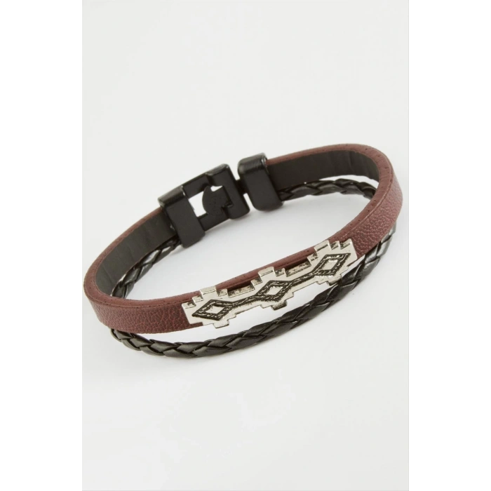 Oval Kaliteli Suni Deri Bileklik