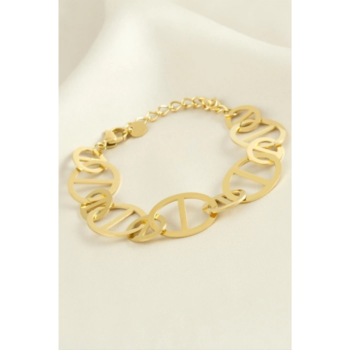 Oval Lüks Çelik Bileklik