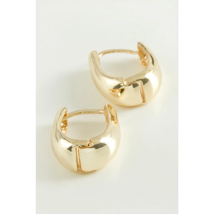 Oval Trend Metal Küpe