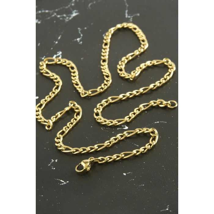 Oval Zincir Çelik Kolye 55 cm