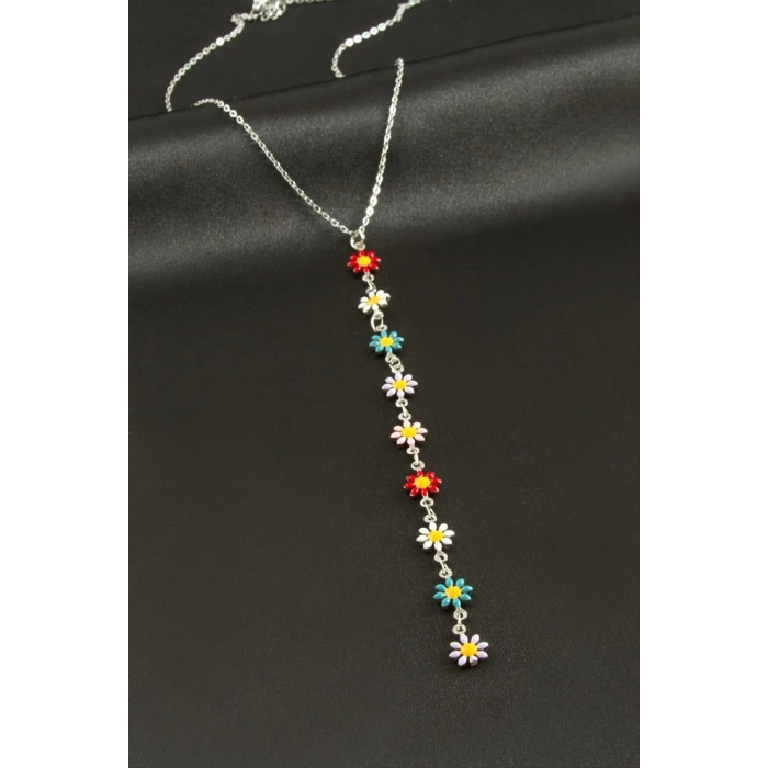 Papatya Çelik Y Kolye