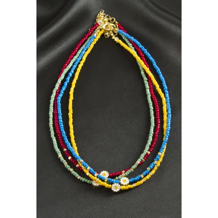 Papatya Kum Boncuk Kolye