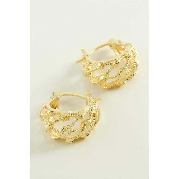 Salkım Kilitli Halka Küpe