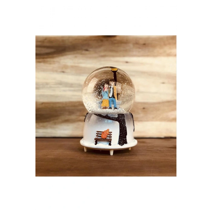 Seninle Bir Ömür Pilli Müzikli Işıklı Kar Küresi (Orta Boy)