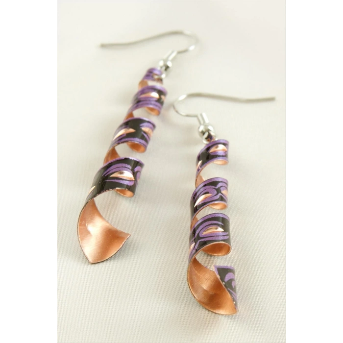 Silindir Bakır Küpe