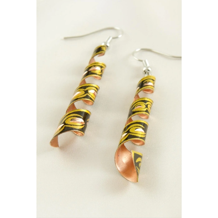 Silindir Bakır Küpe