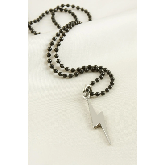 Şimşek Top Zincirli Erkek Kolye