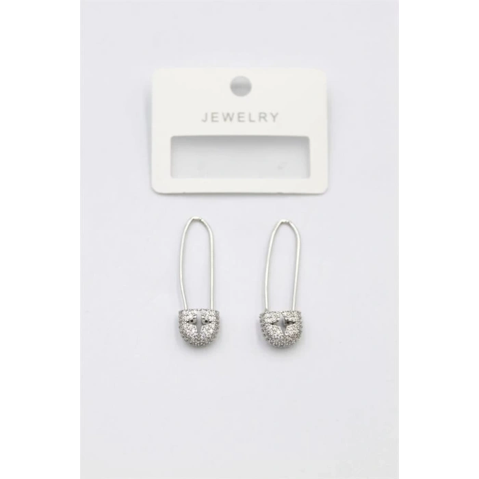 Taşlı Filkete Küpe - Gümüş