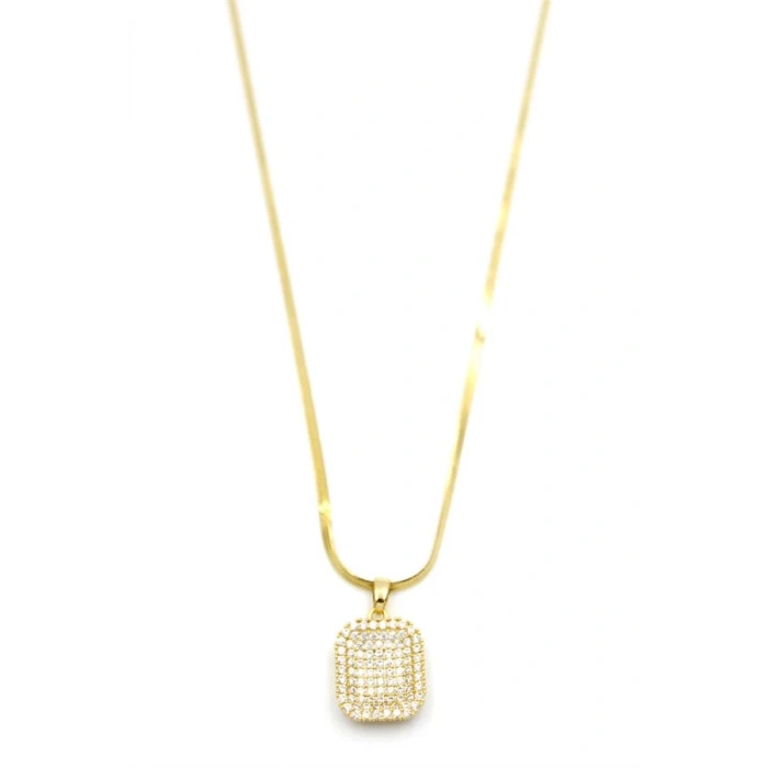 Taşlı Kolye - Altın