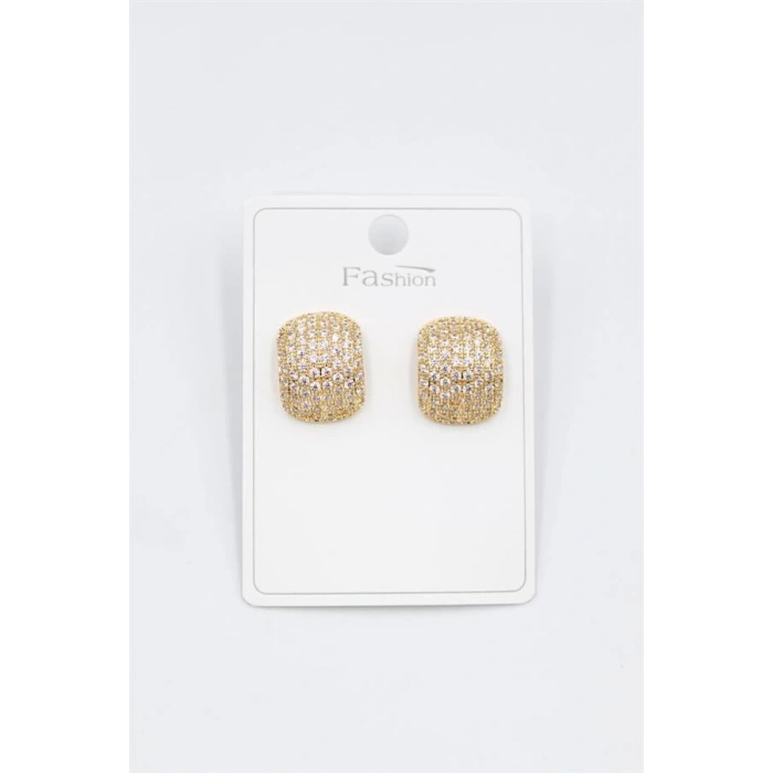 Taşlı Küpe - Altın