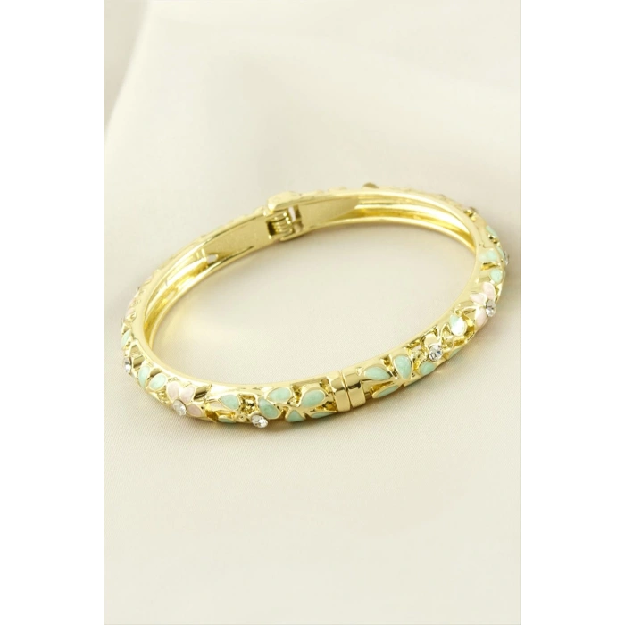 Taşlı Mineli Kelepçe Bileklik