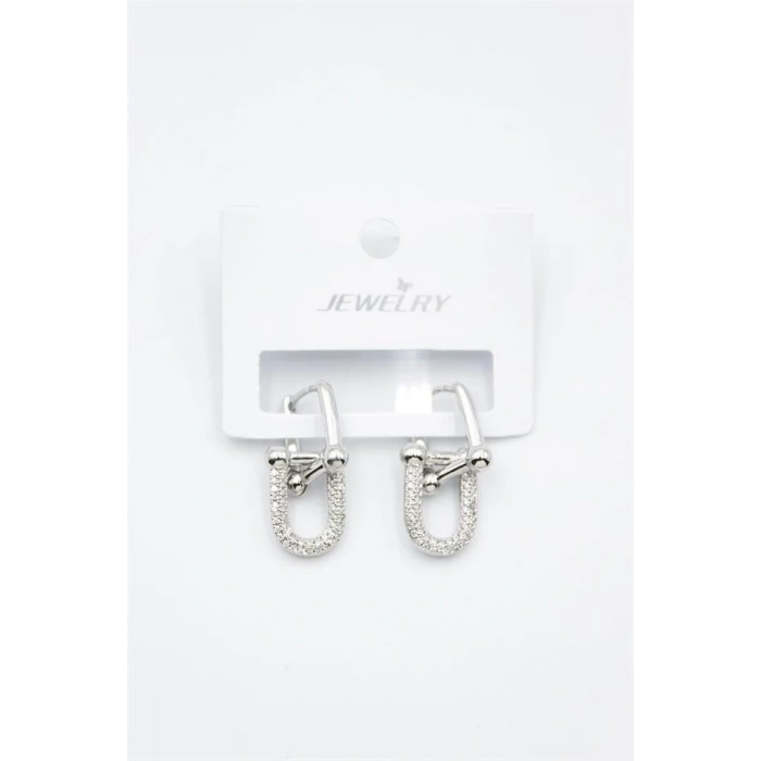 Tf Zincir Küpe - Gümüş