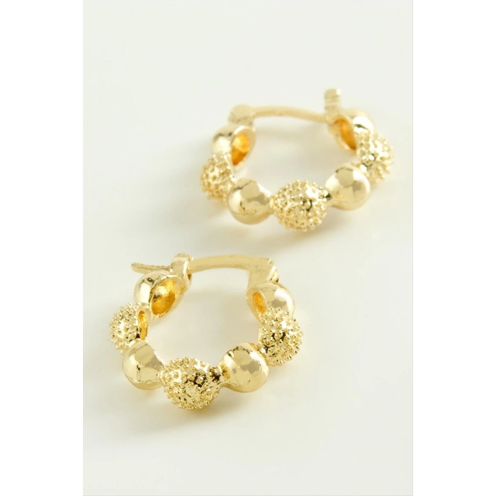 Top Kilitli Halka Küpe