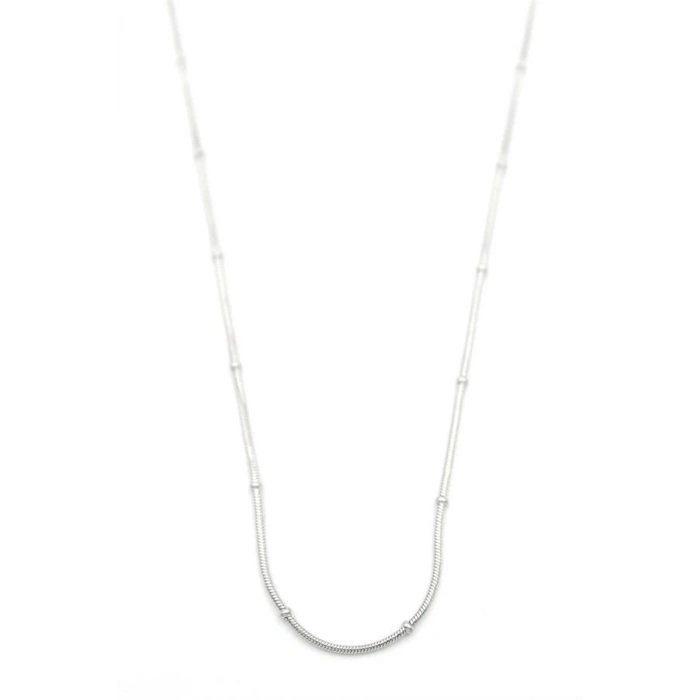 Toplu Yılan Zincir - 45cm - Gümüş