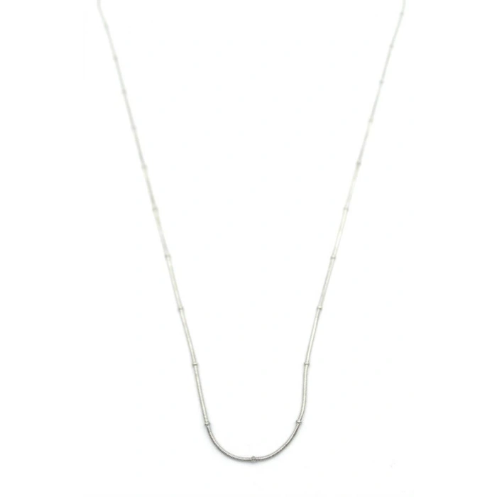 Toplu Yılan Zincir - 60cm - Gümüş