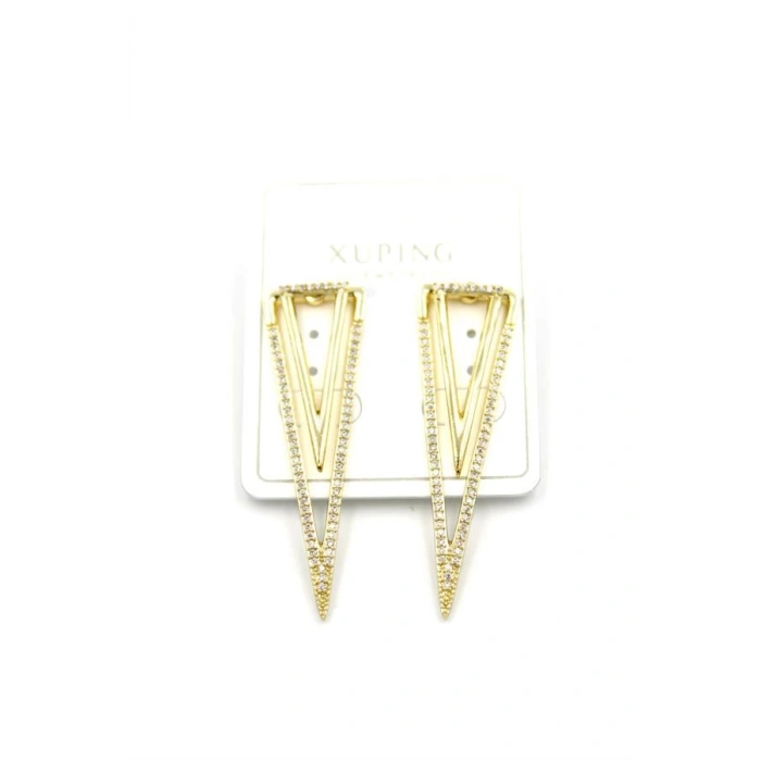 Üçgen Küpe - 14K Altın