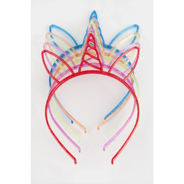 Unicn Kulaklı Plasik Çocuk Taç