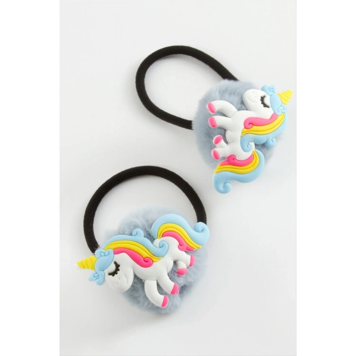 Unicorn Ponponlu Lastikli Toka 2 Adet