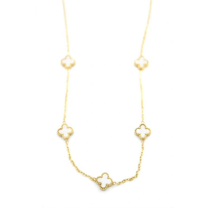 Vc Yonca Kolye - Beyaz