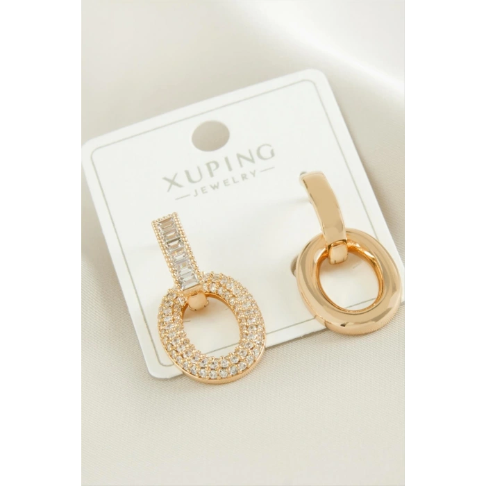 Xuping Zirkon Taşlı Lüks Çelik Küpe