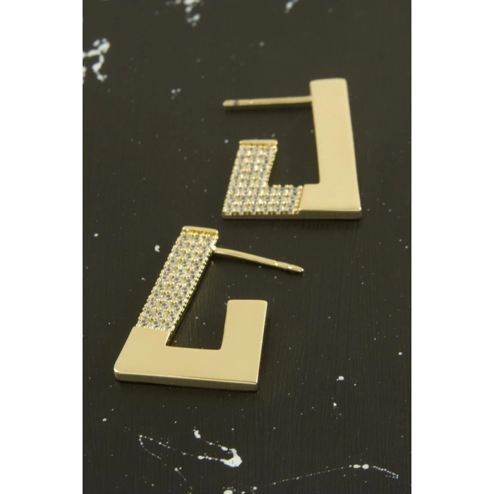 Xuping Zirkon Taşlı Lüks Çelik Küpe