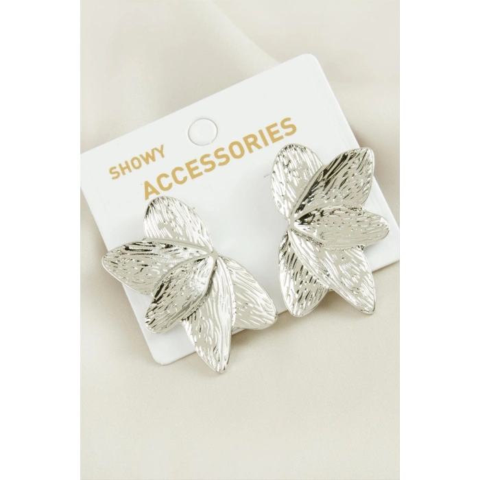 Yaprak Trend Metal Küpe